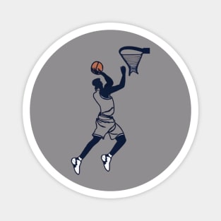 Basketball Player and Hoop Design Magnet